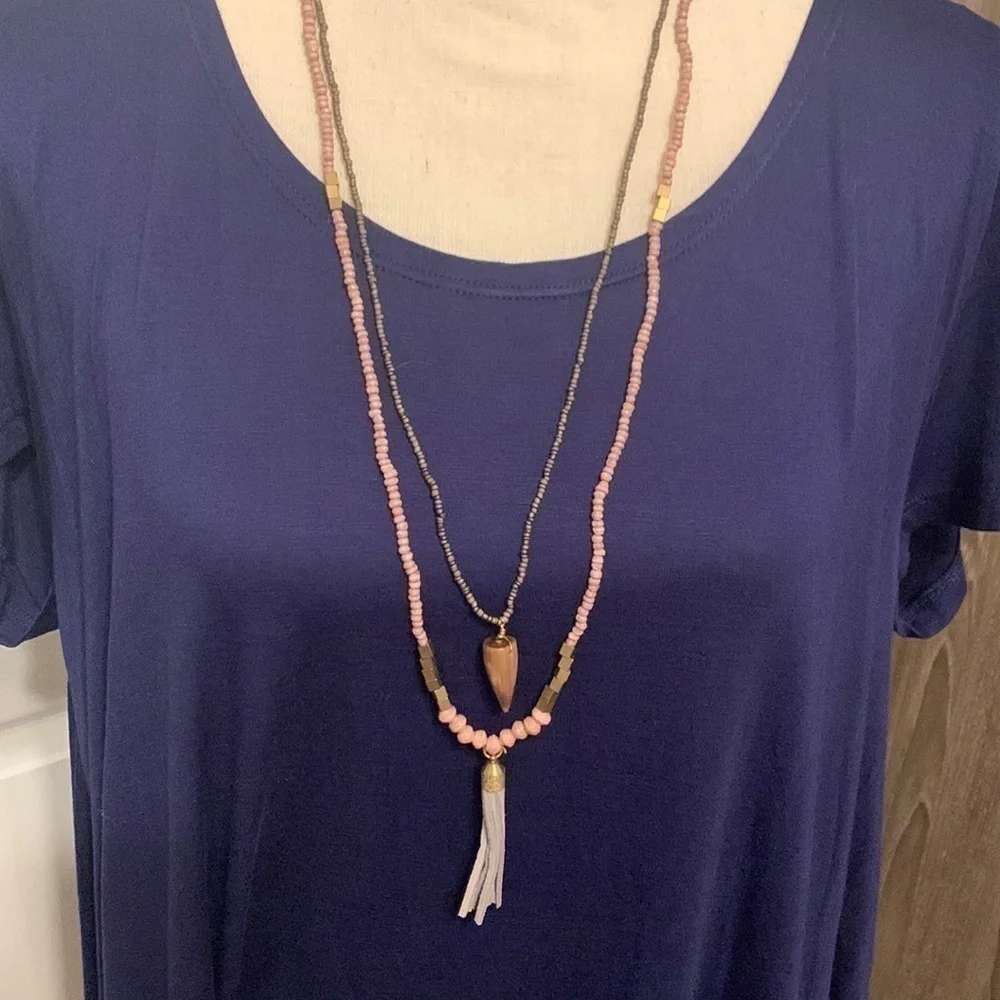 Unbranded Long Double Strand Beaded Necklace